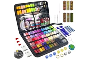 Pmbqifay 305Pcs Sewing Kit for Adults, 56Color Thread Spools, Portable Needle and Thread Kit for Sewing, with Scissors and Accessories for Adults, Kids, Beginner, Home, Travel, Emergency Sewing Kits