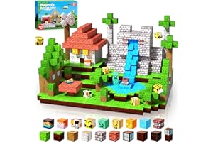 GraceDuck Magnetic Blocks - 150 PCS Build Magnetic Windmill Falls Homes - Magnetics Toys for Montessori Toddler Christmas Birthday Gifts - STEM Sensory Toys for 3 4 5 6 7 8 9 10 Year Old Boys & Girls