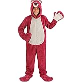 Disney & Pixar Toy Story 3 Lotso Costume for Kids- Hooded Jumpsuit, Mitts & Shoe Covers - Strawberry Scented
