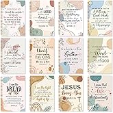 Supervitae 12 Pack Christian Gifts for Women Bulk Valentine Spiral Bible Verse Notebooks A5 Aesthetic Inspirational Religious Journals Prayer Notepad with Scriptures for Church Sunday School(Boho)