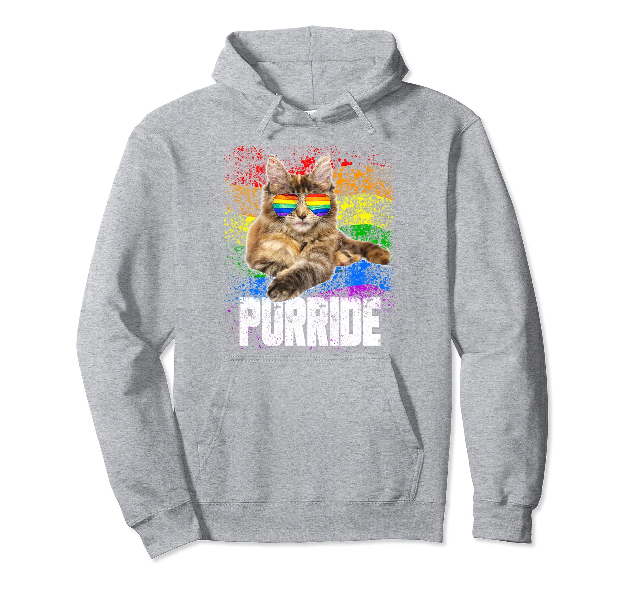 Cat Purride LGBT Gay Pride LGBT Funny LGBTQ 2021 Pullover Hoodie
