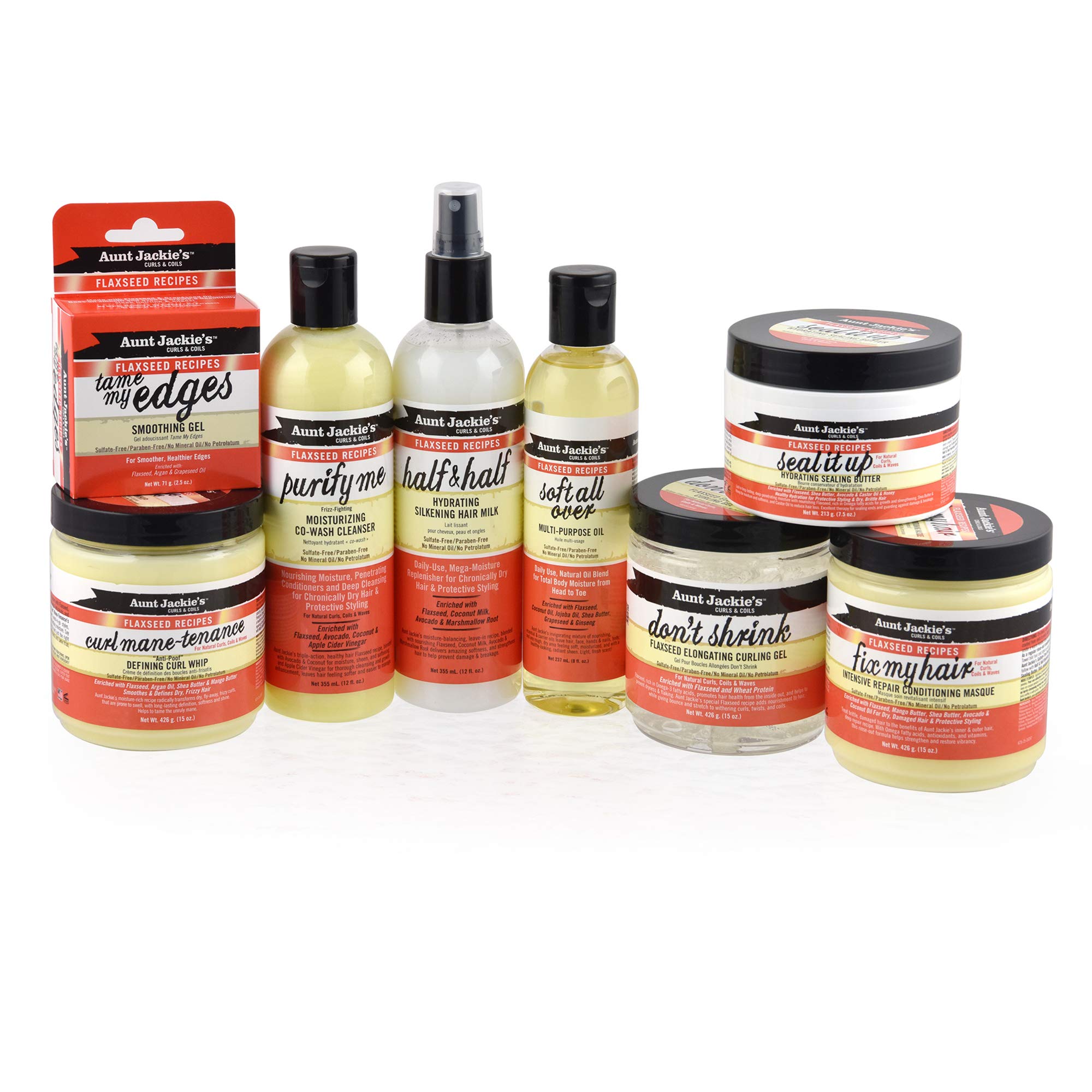 Aunt Jackie's Flaxseed Recipes Don't Shrink Elongating Hair Curling Gel for Natural Curls, Coils