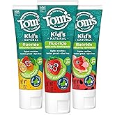 Tom’s of Maine Anticavity Kids Natural Toothpaste Variety Pack, Strawberry, Orange Mango, Watermelon Flavors, Kids Toothpaste