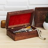 Ajuny Tree of Life Wooden Keepsake Box Handcarved Jewelry Storage 8x5 view 8