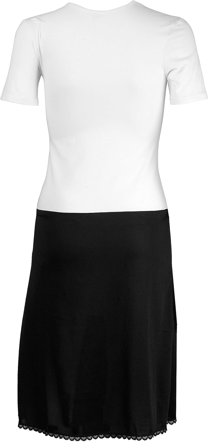 white top black bottom dress