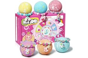 Unicorn Bath Bombs for Kids Girls with Bracelet Inside, sanyi Bubble Bath Toys Birthday Stocking Stuffers Christmas Gifts for 4 5 6 7 8 Year Old Girl Daughter Granddaughter