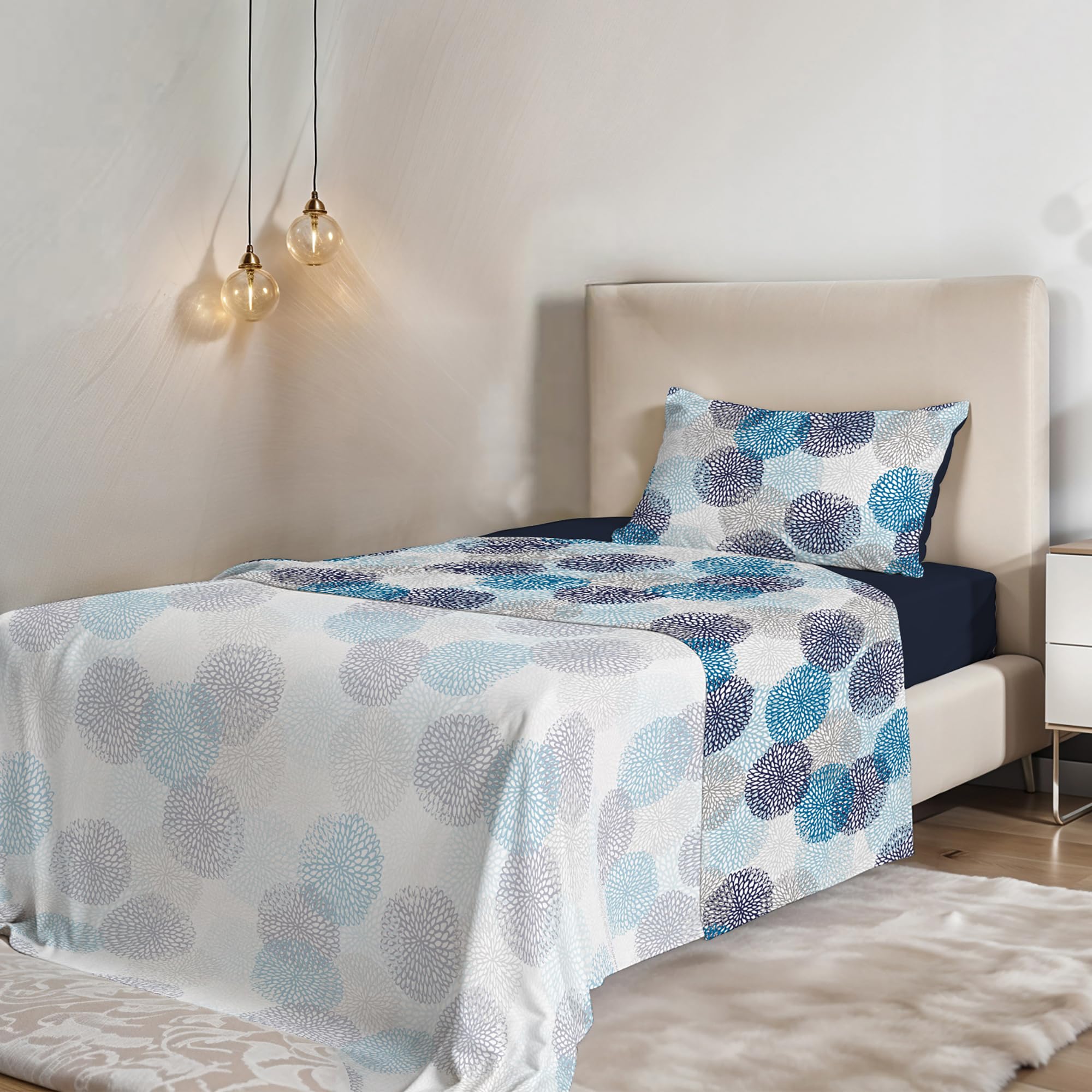 Fantasy Bed Linen Set, Soffioni Blu, 1P