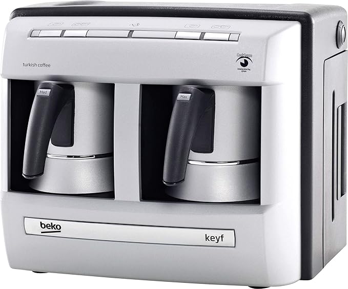 Beko BKK 2113 Mokka-Kaffeemaschine, 1 Liter, Silber/Schwarz