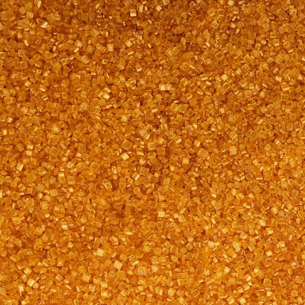 GOLD SANDING SUGAR FOR BAKING 4 OZ EDIBLE SPARKLING SUGAR SPRINKLES COARSE SUGAR CRYSTALS FOR BAKING TOPPING CAKE COOKIE CUPCAKE TOPPER ICE CREAM DECORATION SUPPLIES