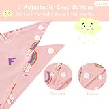 Lanjue Baby Bandana Dribble Bibs 10-Pack Cotton Adjustable Snaps Pink view 6