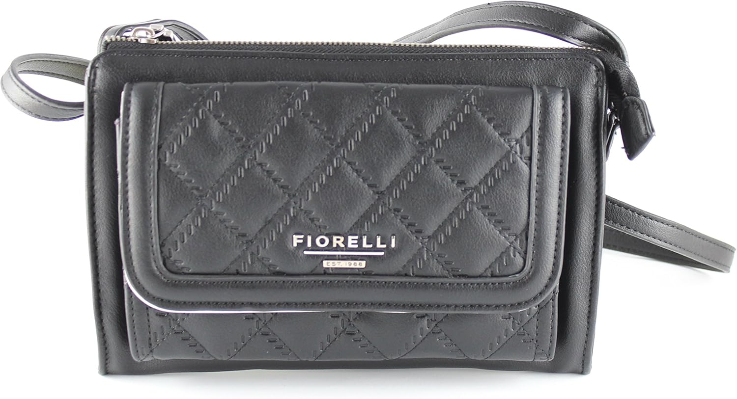 Fiorelli Womens Tessa CrossBody Bag FH8035 Black Quilt Amazon.co.uk