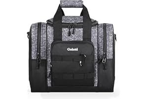 Goloni Bowling Ball Bag for Singer Ball with Padded Ball Holder, 2 Pockets fit Bowling Shoes Up to Mens Size 14 and Accessories