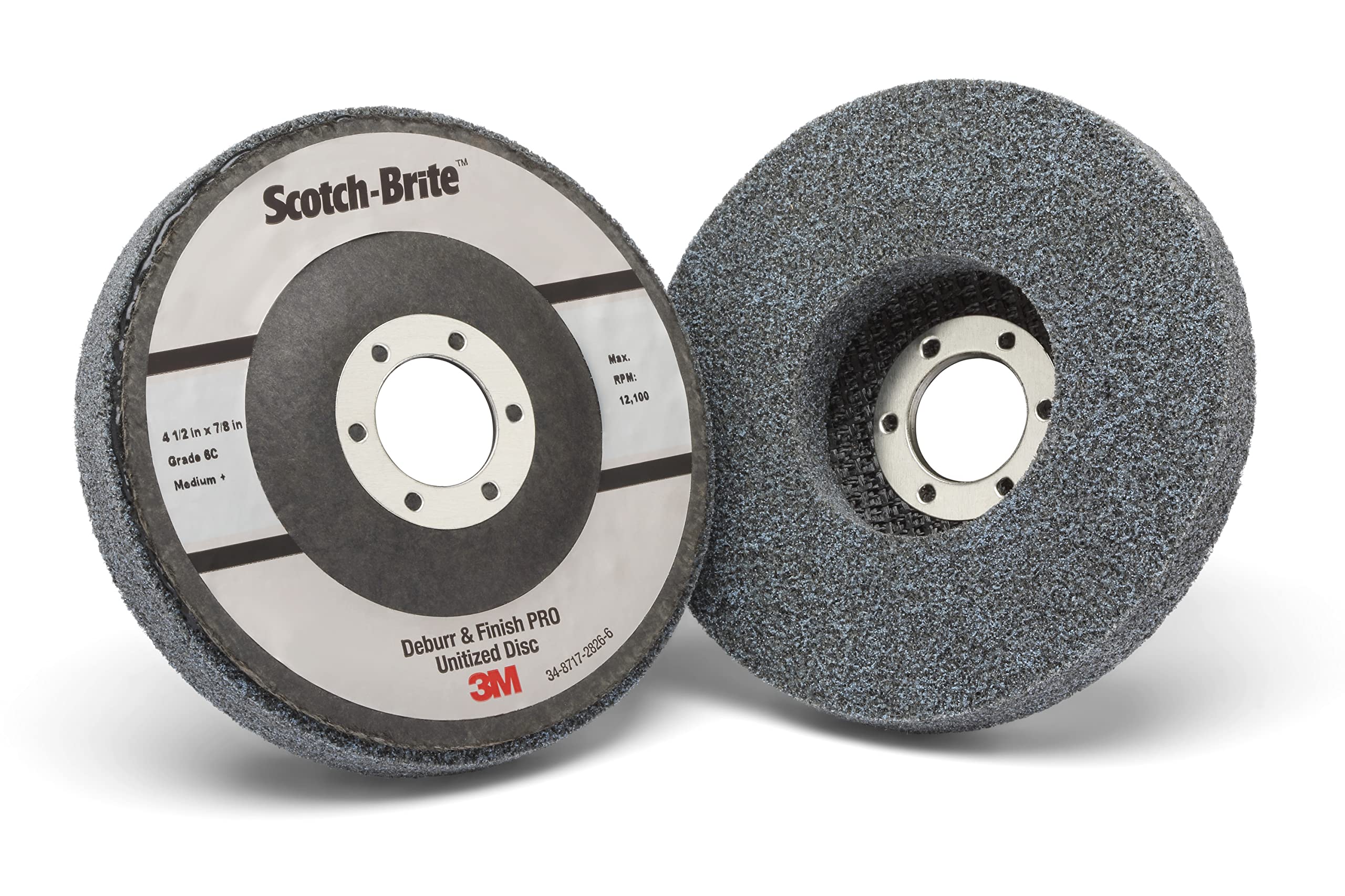 Photo 1 of Scotch-Brite Deburr and Finish PRO Unitized Disc - Metal Deburring and Finishing Disc for Angle Grinder- Coarse Grit - Nonwoven 4.5' x 7/8'