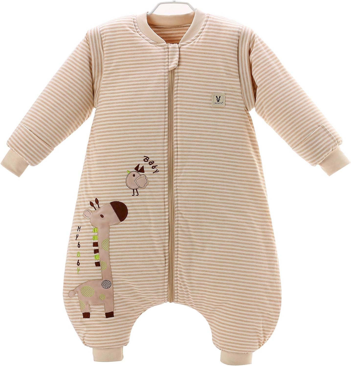OuYun Baby Early Walker Sleeping Bag with Feet Detachable Sleeve Wearable Blanket Spring&Autumn