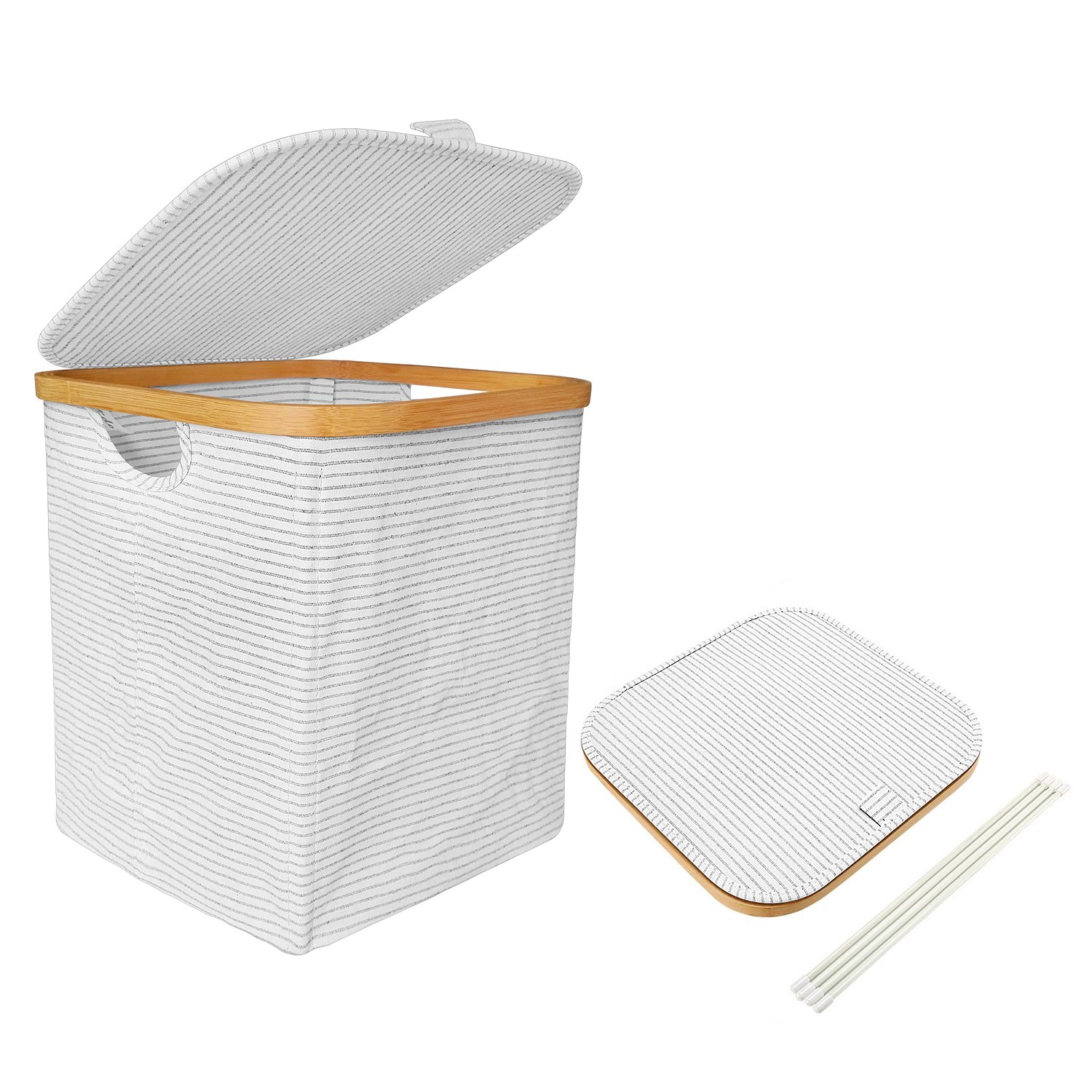 Mr.do Cesta de lavandería con tapa Cesta de almacenamiento para ropa