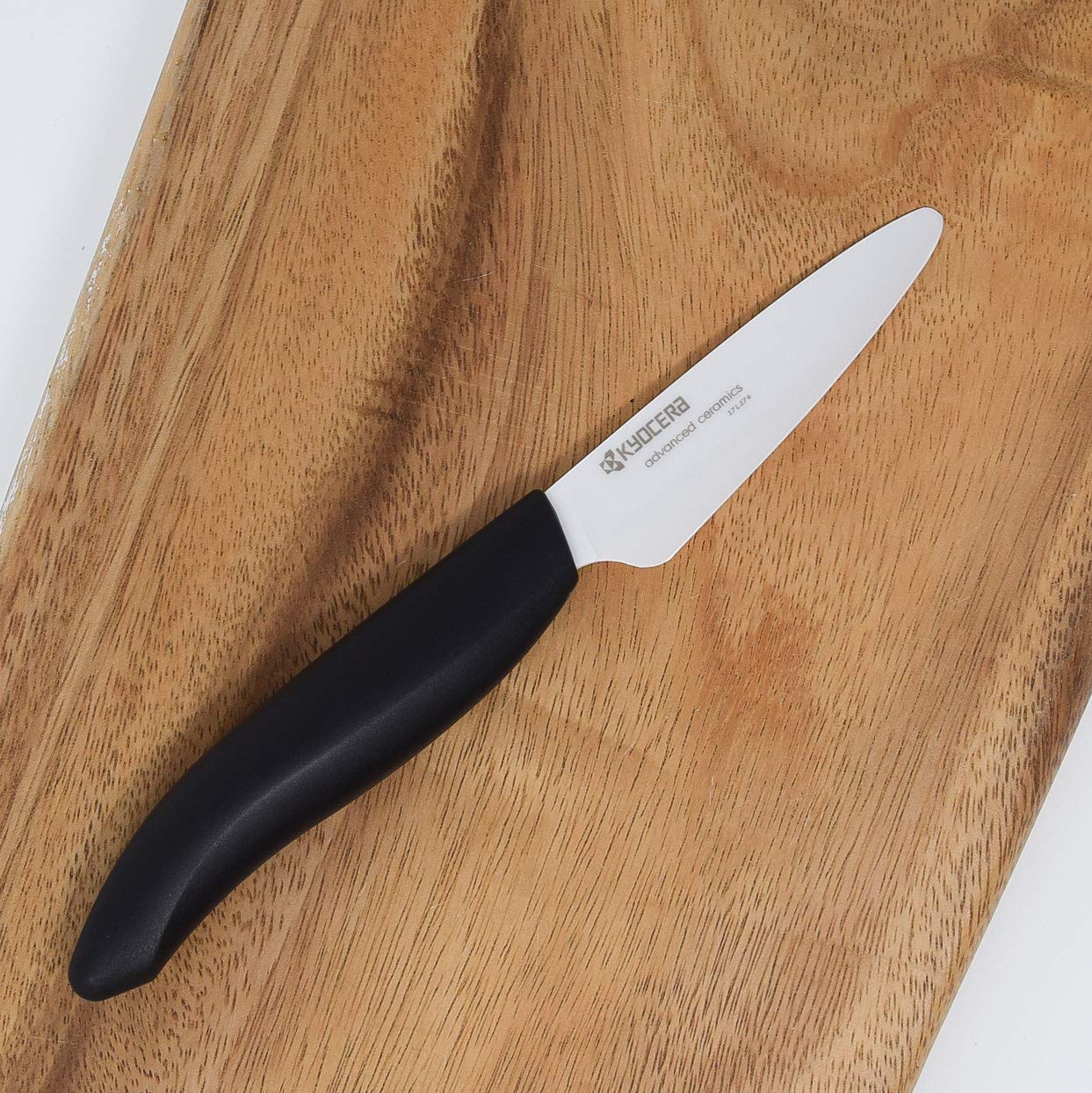 Kyocera Advanced Ceramic Revolution Series 3-inch Paring Knife, Black Handle, White Blade