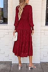 PRETTYGARDEN Women's Fall Spring Midi Dress Long