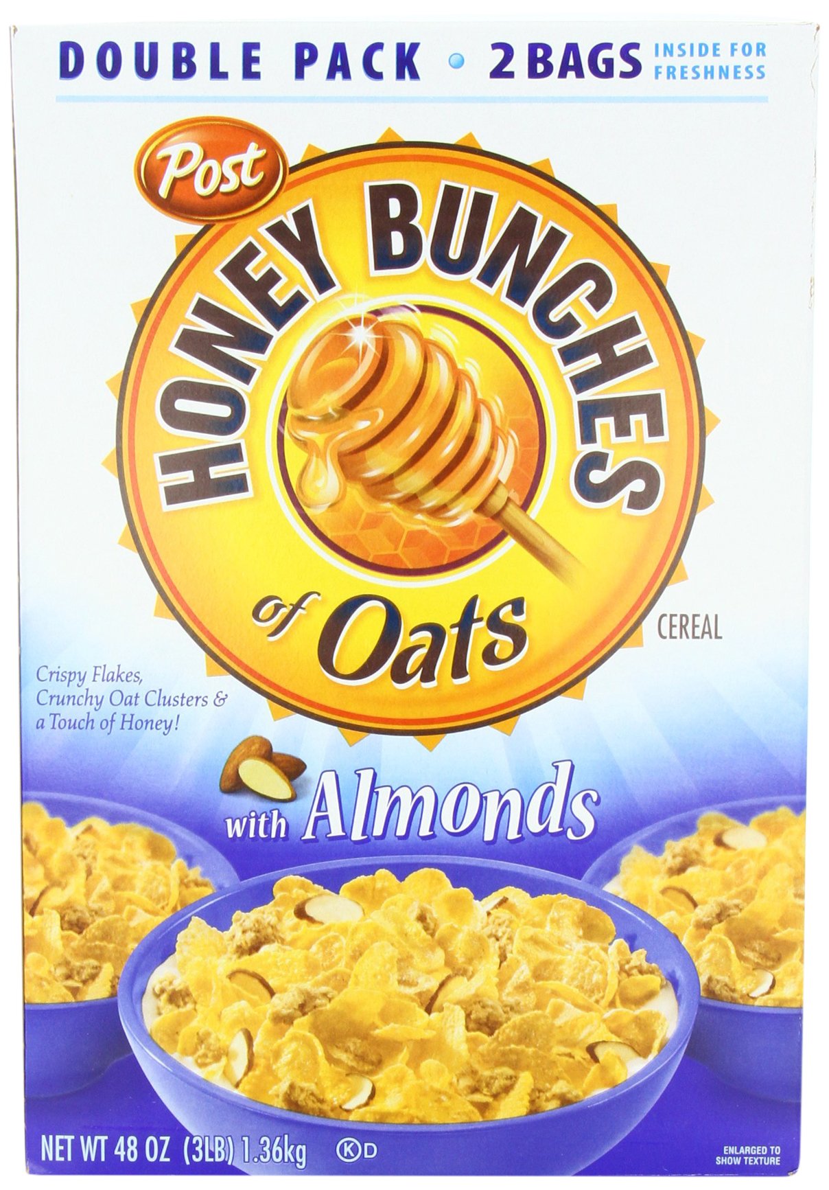 Post Honey Bunches of Oats with Almonds Cereal Box, 1.36 kg Buy Online