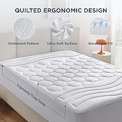 Bedsure King Mattress Pad - Quilted Fitted Mattress