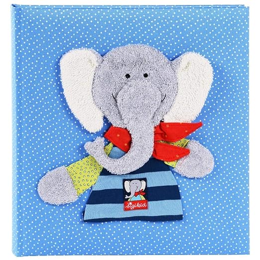 Goldbuch Babyalbum, Lolo Lombardo, 30 x 31 cm, 60 weiße Blankoseiten mit 4 illustrierten Seiten und Pergamin-Trennblättern, L