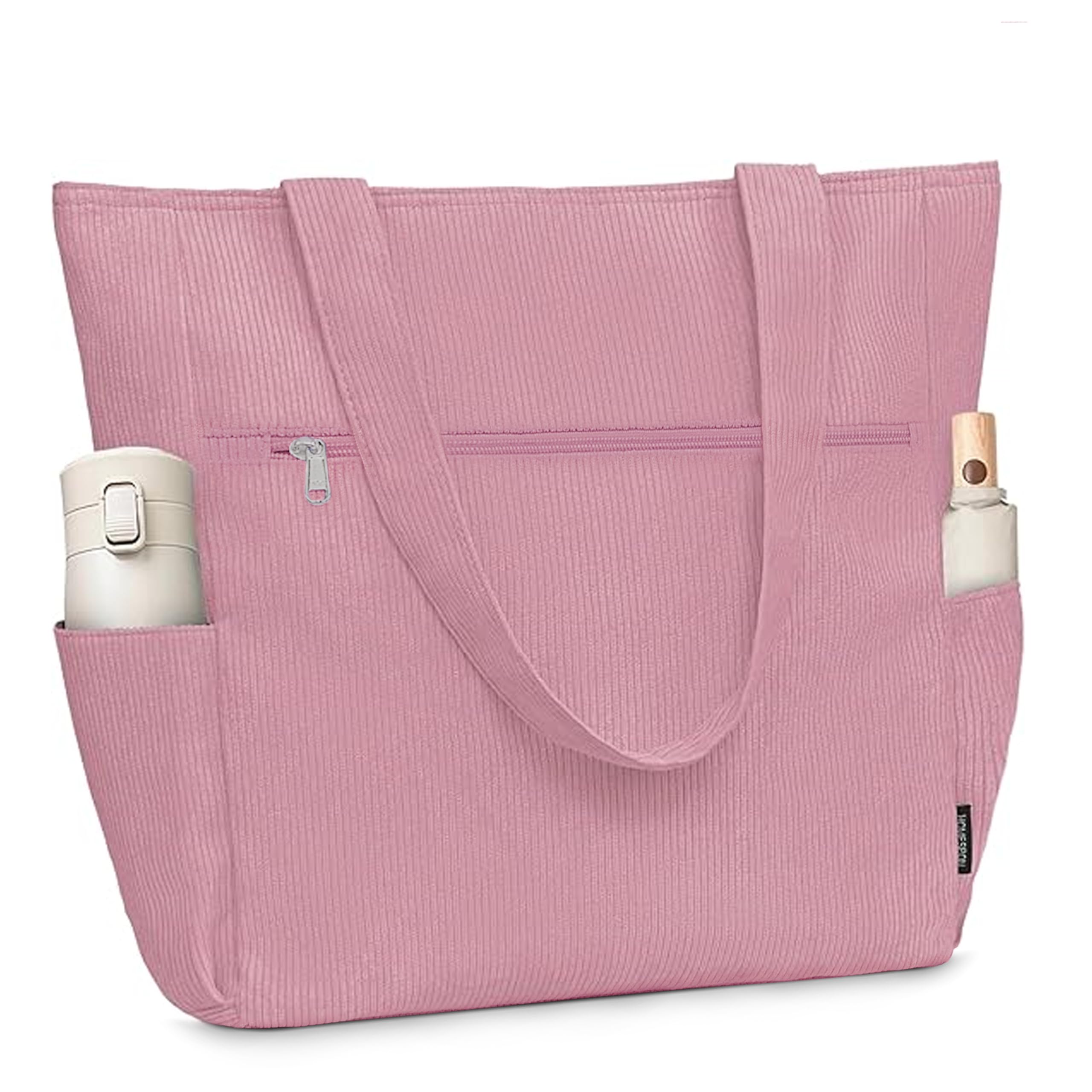 Buringer Corduroy Tote Bag for Women Large Shoulder