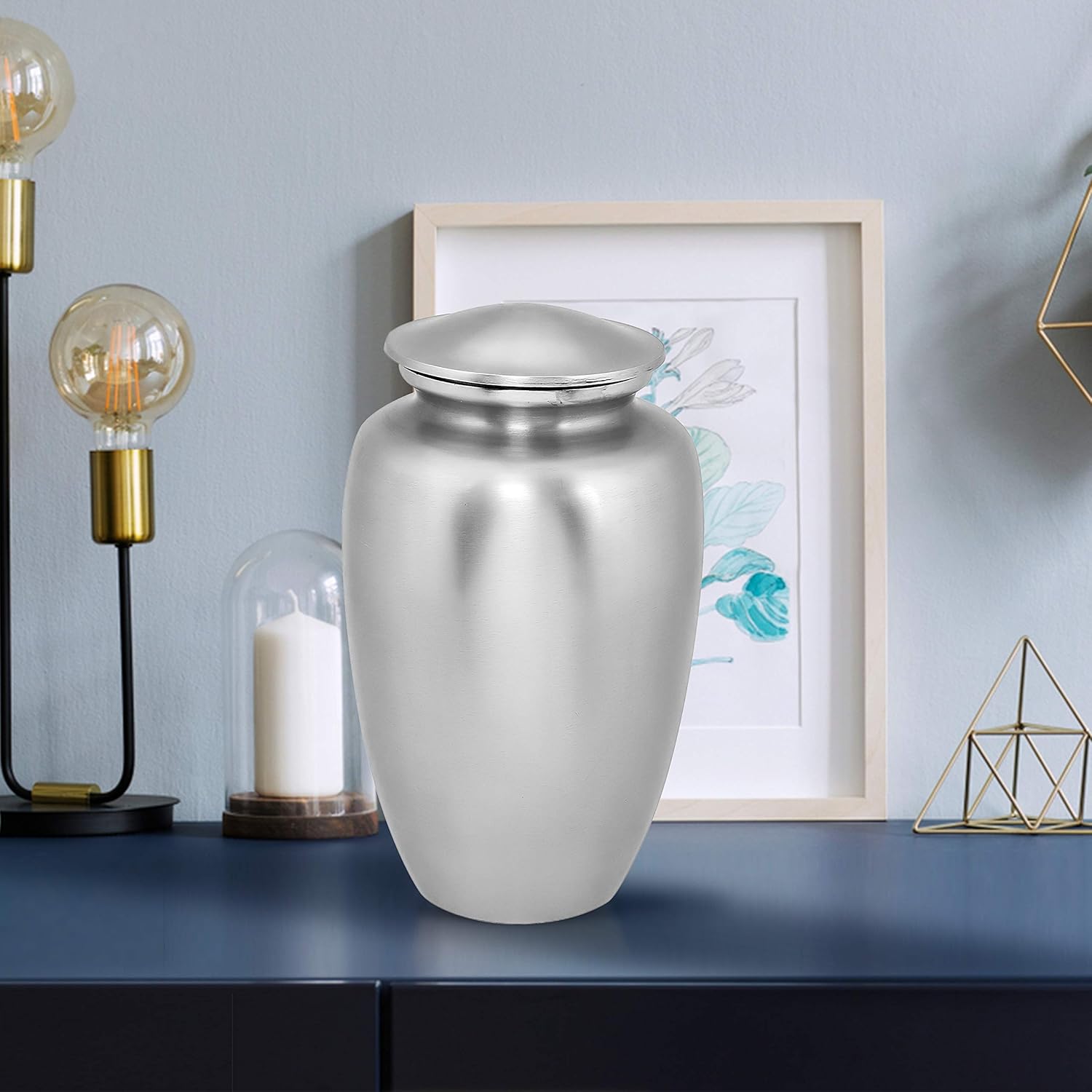 Amazon.com: Angels Threads Pewter Large Urn for Human Ashes - A