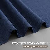 CUCRAF 100% Blackout Curtains 46x90 Inch Two Panels Blue Linen Look view 6