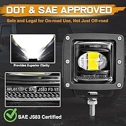 Niking Auto 2Pcs 3 Inch SAE LED Fog Light Pods Off