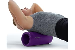 MICRODRY Deluxe Fitness Foam Back Roller for Muscle Relief, Roller for Yoga, Stretching, Deep Tissue Firm Massage & Trigger Point Release, Exercise Workout at Home or Gym, 13x5.3, Purple