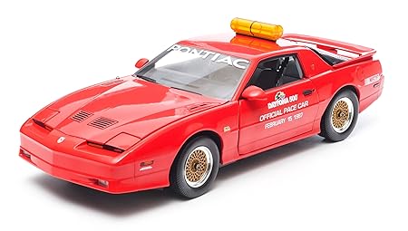 GreenLight 1987 Daytona 500 Pace Car Pontiac Trans Am Diecast Vehicle, Red, Scale 1:18