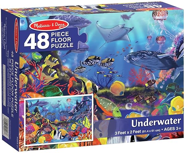 MELISSA & DOUG UNDERWATER FLOOR PUZZLE – 48 PIECES