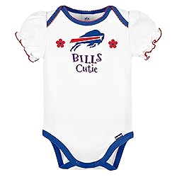 Gerber Baby Girl's NFL 3 Pack Short Sleeve Onesie