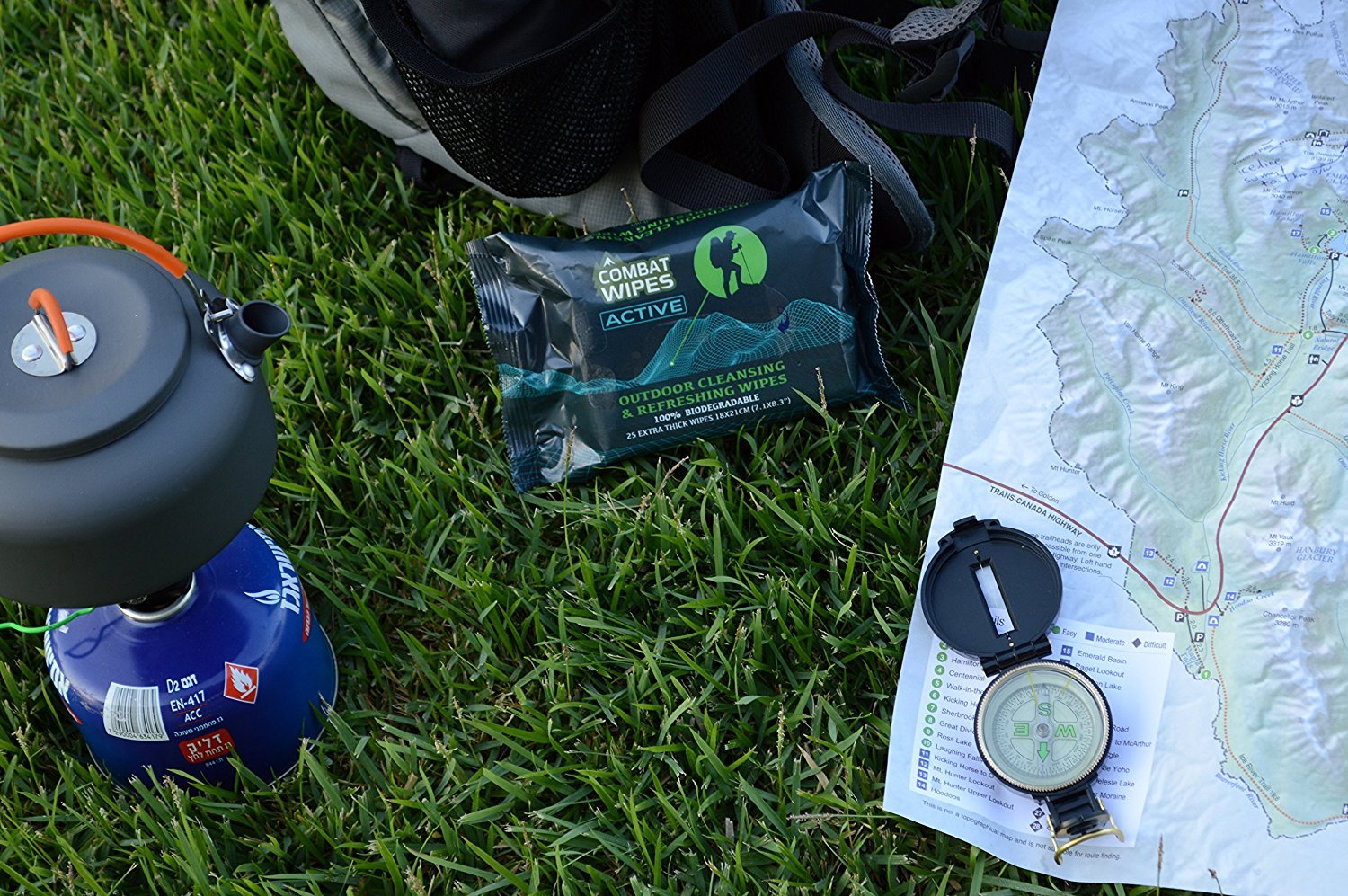 Combat Wipes ACTIVE Outdoor Wet Wipes Extra Thick, Ultralight