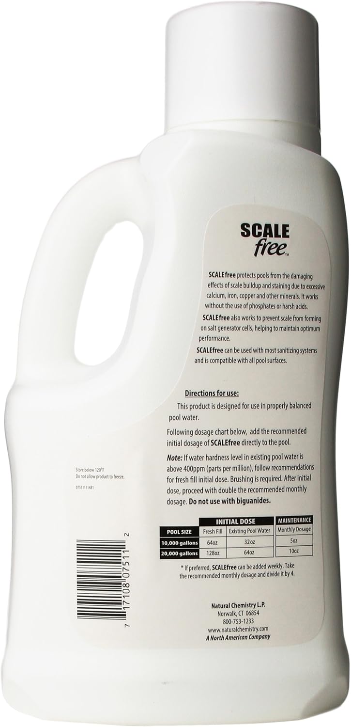 Natural Chemistry Scale Free, 2-Liter : Swimming Pool Stain Removers : Garden & Outdoor