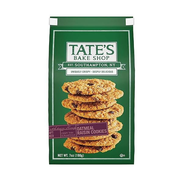 TATE’S BAKE SHOP OATMEAL RAISIN COOKIES, 7 OZ