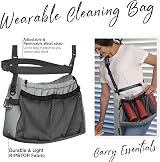 Jomewory Utility Tool Belt Pouch for Women Garden Cleaning Pockets Grey view 8