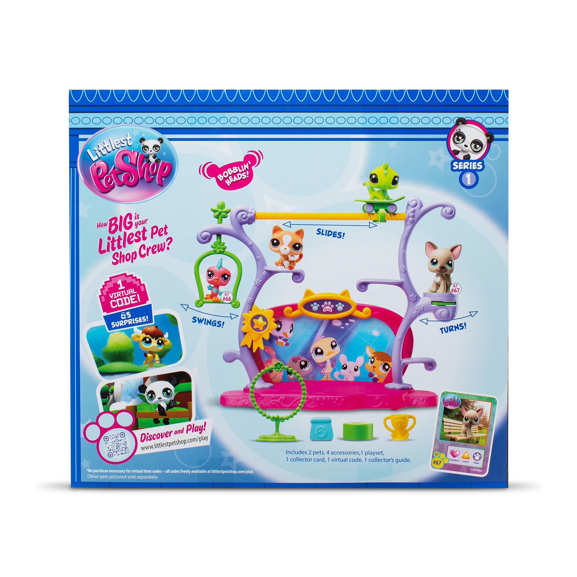 Littlest Pet Shop, Pets Got Talent Play Set - Gen 7, Pets #67 & #66, Authentic LPS Bobble Head Figure, Collectible Imagination Toy Animal, Kidults, Girls, Boys, Kids, Tweens Ages 4+