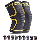 WOPOKY Knee Braces for Knee Pain, Compression Knee Sleeves Knee Support for Men Women, Knee Sleeves for Weightlifting Running