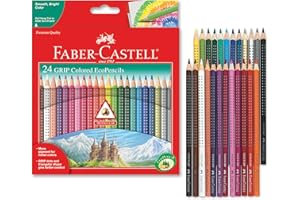 Faber-Castell Grip Colored EcoPencils - 24 Pack Colored Pencils, Pre-Sharpened