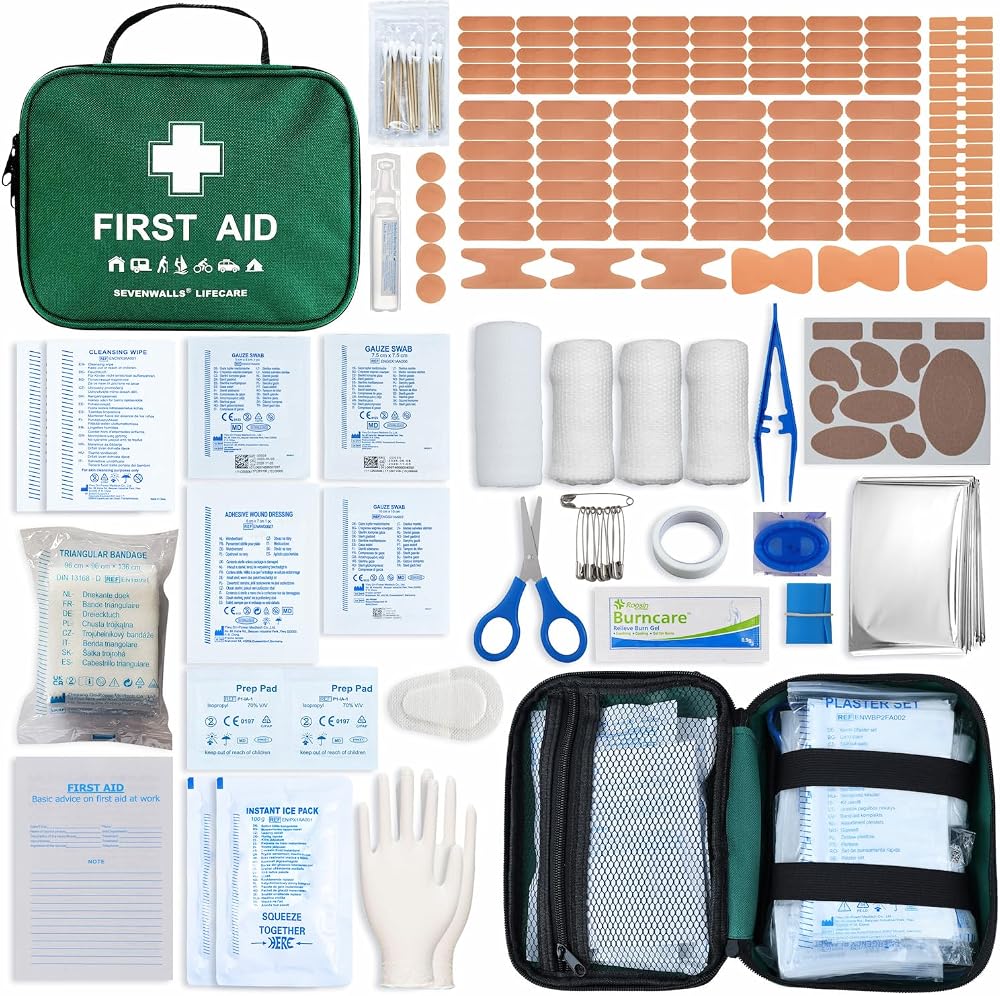220 Piece First Aid Kit Eye Care Ice Packs Blanket Home Car Office
