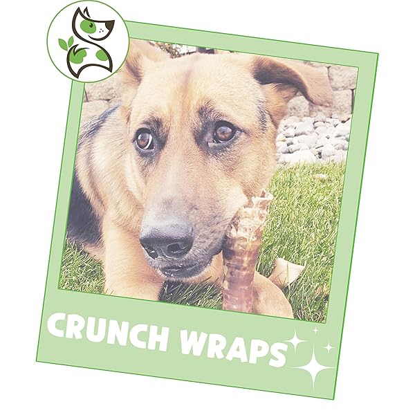 NATURE GNAWS BEEF TRACHEA CRUNCH WRAPS FOR DOGS (3 COUNT) – LONG LASTING NATURAL BEEF JERKY DOG CHEW BONES – RAWHIDE FREE