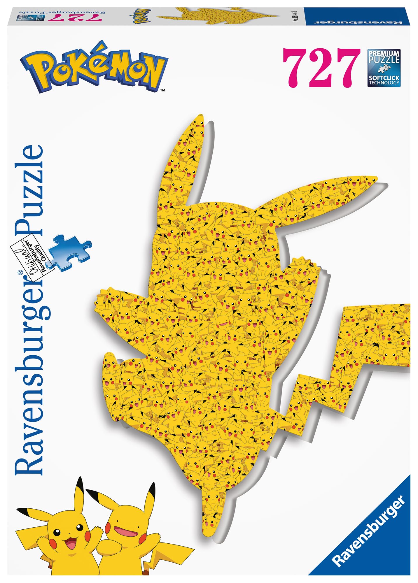 Ravensburger Pokemon Toys - 727 Piece Shaped Pikachu Jigsaw Puzzle for Adults and Kids Age 14 Years Up