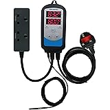 Inkbird 220V ITC-310T 6-stage Programmable Digital Temperature Controller Thermostat for Heater & Cooler, 3 Pins UK Plug ,Dual Relays