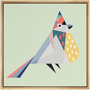 SIGNWIN Framed Canvas Wall Art Yellow, Orange, Blue,...