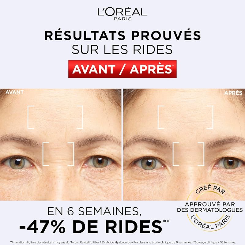 L'oreal paris revitalift filler sérum anti-rides à l'acid hyaluronique concentré 30ml