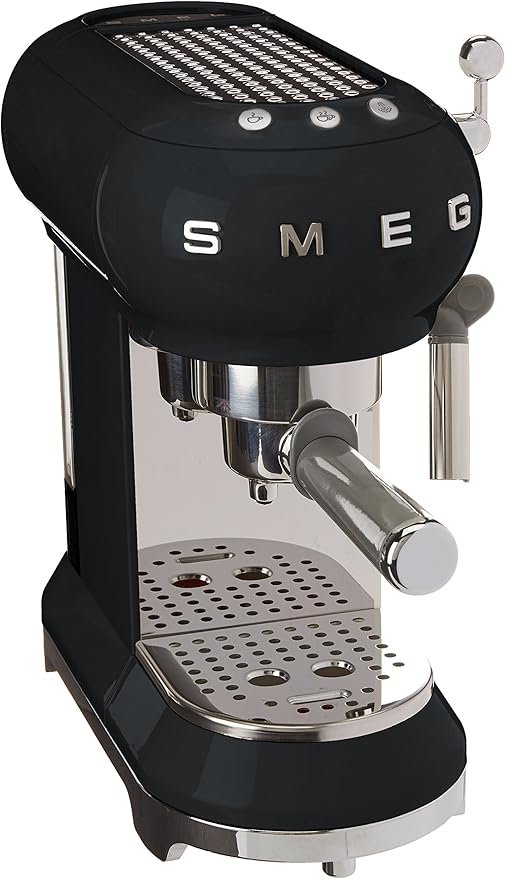 SMEG Máquina de café expreso ECF01BLEU, Acero Inoxidable, negro ...