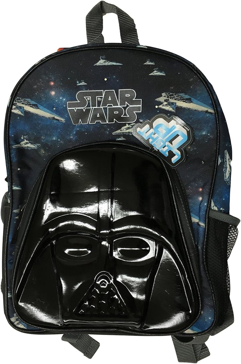 Star Wars Luggage Darth Vader 'Ships' Light Up Molded Eva Head 16" Backpack, Black, One Size