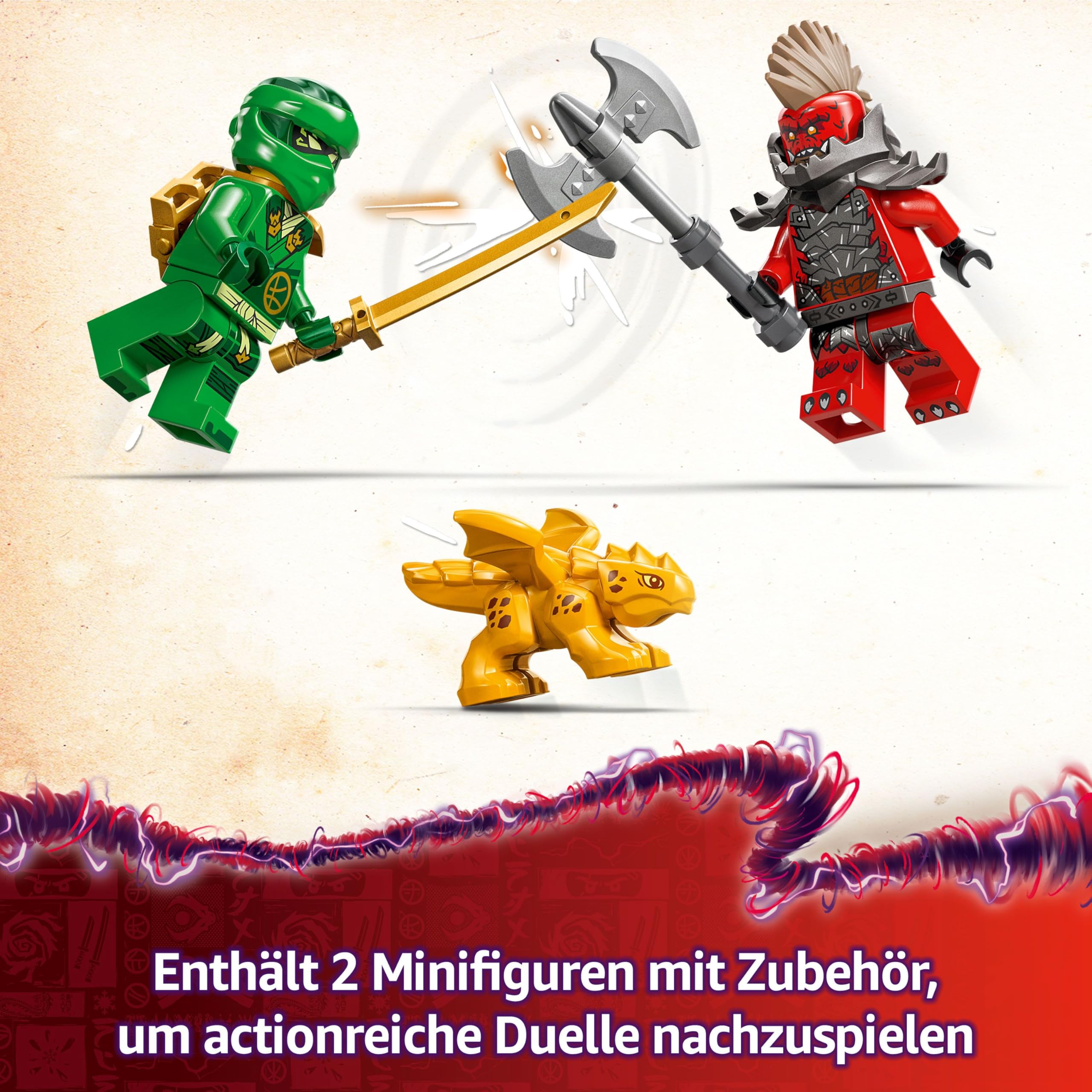 LEGO NINJAGO Lloyds grüner Walddrache - Spielzeug Drache mit 2 Minifiguren - Drachenfigur mit beweglichem Schwanz, Hals, Beine & Flügel - Geschenkidee für Jungen und Mädchen ab 6 Jahren 71829 4