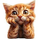 5.5 Inch 2-Pack Cat Sticker, Durable Vinyl Car Stickers & Car Decals, Waterproof Bumper Stickers and Decals for Vehicles for Cars, Laptops, Walls