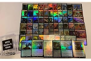MTG DECKS & MORE MTG Foil Collection - 70 Magic Cards: 1 Planeswalker, 5 Rares, Plus 64 More All Foil!